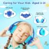 imageKids Bluetooth 60 Headphones with LED Light 85Hours Playtimes TypeC Fast Charging 8594dB Volume Limited Comfort Wireless Headphones with Builtin mic Wired ampamp TF Card Mode BlueBlue