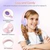 imageKids Headphones Wired Headphones for Kids with Microphone 8594dB Volume Limiter Headphone for Girls Boys Foldable Headphone for Online Study Gradient BlueGradient Pink  Gradient Purple