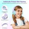 imageKids Headphones Wired Headphones for Kids with Microphone 8594dB Volume Limiter Headphone for Girls Boys Foldable Headphone for Online Study Gradient BlueLight Purple
