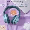 imageKids Headphones Wired Headphones for Kids with Microphone 8594dB Volume Limiter Headphone for Girls Boys Foldable Headphone for Online Study Gradient BlueGradient Green