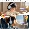 imageKids Headphones Wired Headphones for Kids with Microphone 8594dB Volume Limiter Headphone for Girls Boys Foldable Headphone for Online Study Gradient BlueGradient Blue