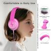 imageKids Headphones Wired Headphones for Kids with Microphone 8594dB Volume Limiter Headphone for Girls Boys Foldable Headphone for Online Study Gradient BlueGradient Deep Pink