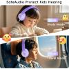 imageKids Headphones Wired Headphones for Kids with Microphone 8594dB Volume Limiter Headphone for Girls Boys Foldable Headphone for Online Study Gradient BlueGradient Deep Purple