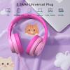 imageKids Headphones Wired Headphones for Kids with Microphone 8594dB Volume Limiter Headphone for Girls Boys Foldable Headphone for Online Study Gradient BlueGradient Deep Pink