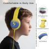 imageKids Headphones Wired Headphones for Kids with Microphone 8594dB Volume Limiter Headphone for Girls Boys Foldable Headphone for Online Study Gradient BlueLight Yellow