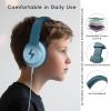 imageKids Headphones Wired Headphones for Kids with Microphone 8594dB Volume Limiter Headphone for Girls Boys Foldable Headphone for Online Study Gradient BlueGradient Green