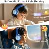 imageKids Headphones Wired Headphones for Kids with Microphone 8594dB Volume Limiter Headphone for Girls Boys Foldable Headphone for Online Study Gradient BlueLight Blue