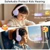 imageKids Headphones Wired Headphones for Kids with Microphone 8594dB Volume Limiter Headphone for Girls Boys Foldable Headphone for Online Study Gradient BlueGradient Pink