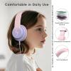 imageKids Headphones Wired Headphones for Kids with Microphone 8594dB Volume Limiter Headphone for Girls Boys Foldable Headphone for Online Study Gradient BlueGradient Pink