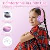 imageKids Headphones for School 2 Pack Upgrade USB C Headphones for Kids Wired Headphone for Kid HD Stereo Sound Foldable Kid OverEar Headphone for BoysGirlsiPadPCTabletsTravelPinkBluePure Pink