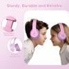imageKids Headphones for School 2 Pack Upgrade USB C Headphones for Kids Wired Headphone for Kid HD Stereo Sound Foldable Kid OverEar Headphone for BoysGirlsiPadPCTabletsTravelPinkBluePure Pink