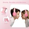 imageKids Headphones for School 2 Pack Upgrade USB C Headphones for Kids Wired Headphone for Kid HD Stereo Sound Foldable Kid OverEar Headphone for BoysGirlsiPadPCTabletsTravelPinkBlueGradient Pure Pink