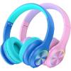 imageKids Bluetooth 60 Headphones with LED Light 85Hours Playtimes TypeC Fast Charging 8594dB Volume Limited Comfort Wireless Headphones with Builtin mic Wired ampamp TF Card Mode BlueBlue  Pink