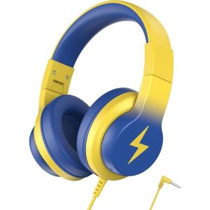 imageKids Headphones Wired Headphones for Kids with Microphone 8594dB Volume Limiter Headphone for Girls Boys Foldable Headphone for Online Study Gradient BlueLight Yellow